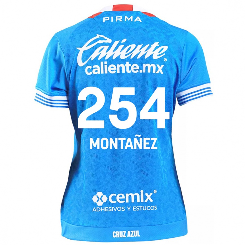 Enfant Football Maillot Humberto Montañez #254 Bleu Ciel Tenues Domicile 2024/25