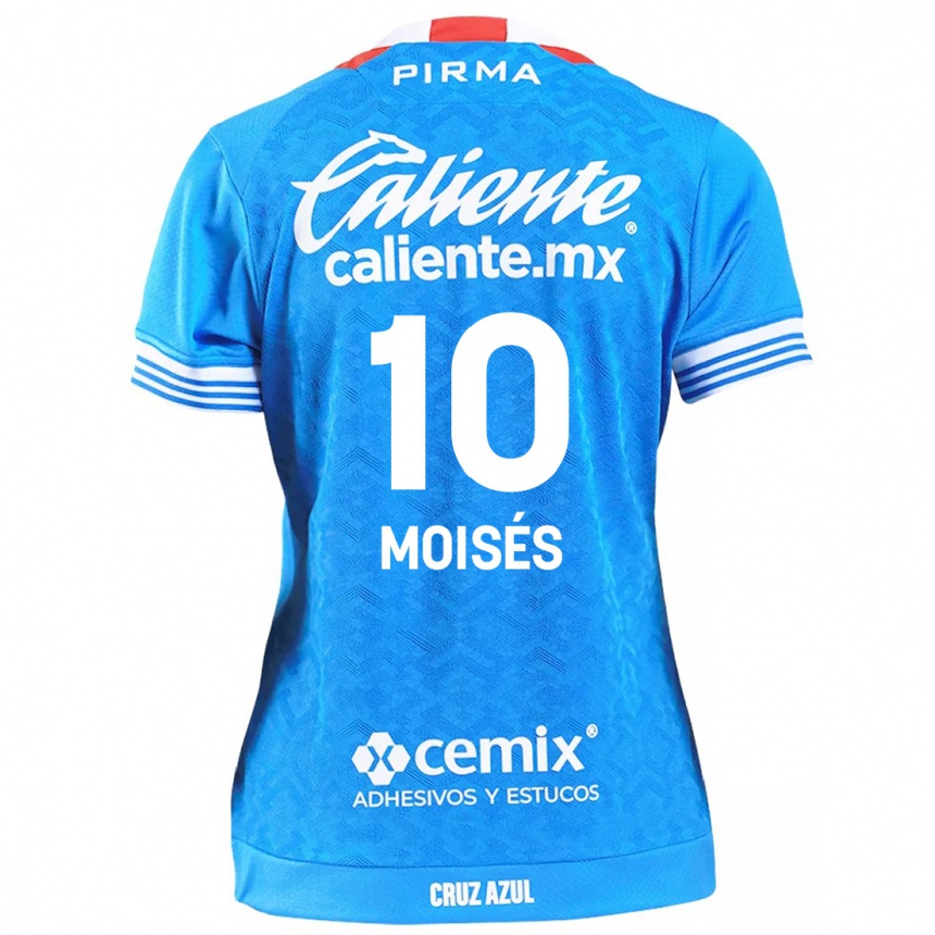 Enfant Football Maillot Moisés Vieira #10 Bleu Ciel Tenues Domicile 2024/25