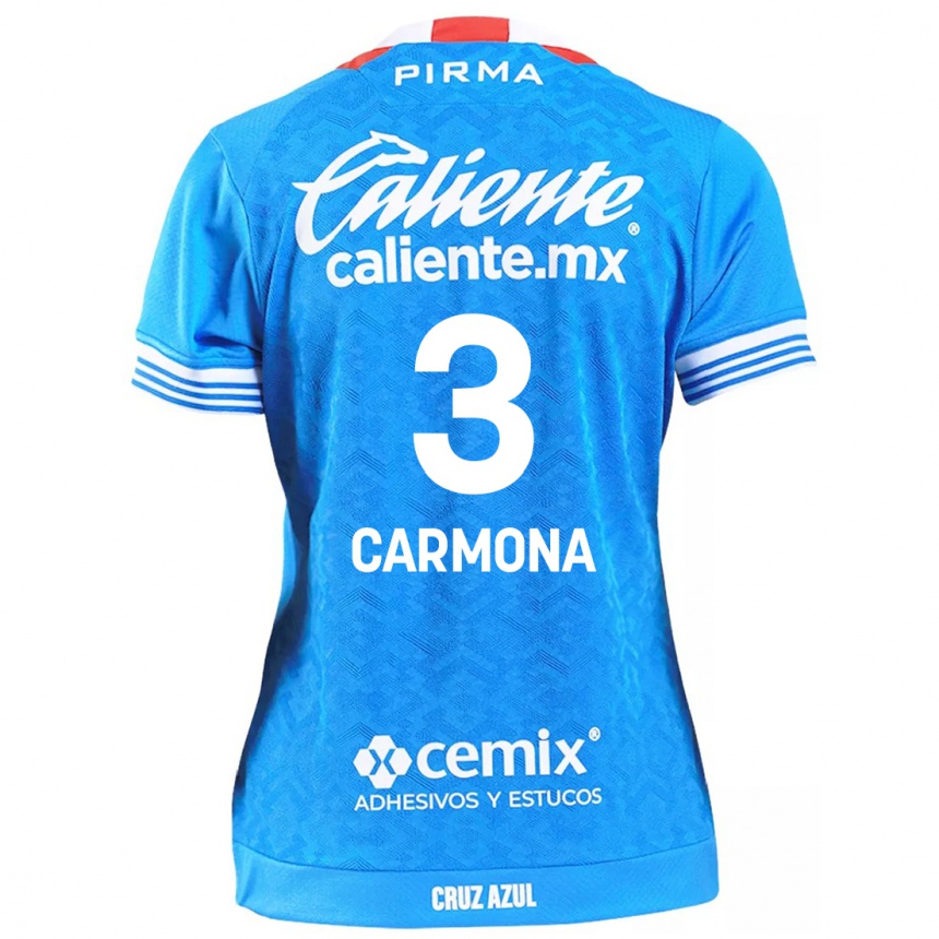 Enfant Football Maillot Edith Carmona #3 Bleu Ciel Tenues Domicile 2024/25