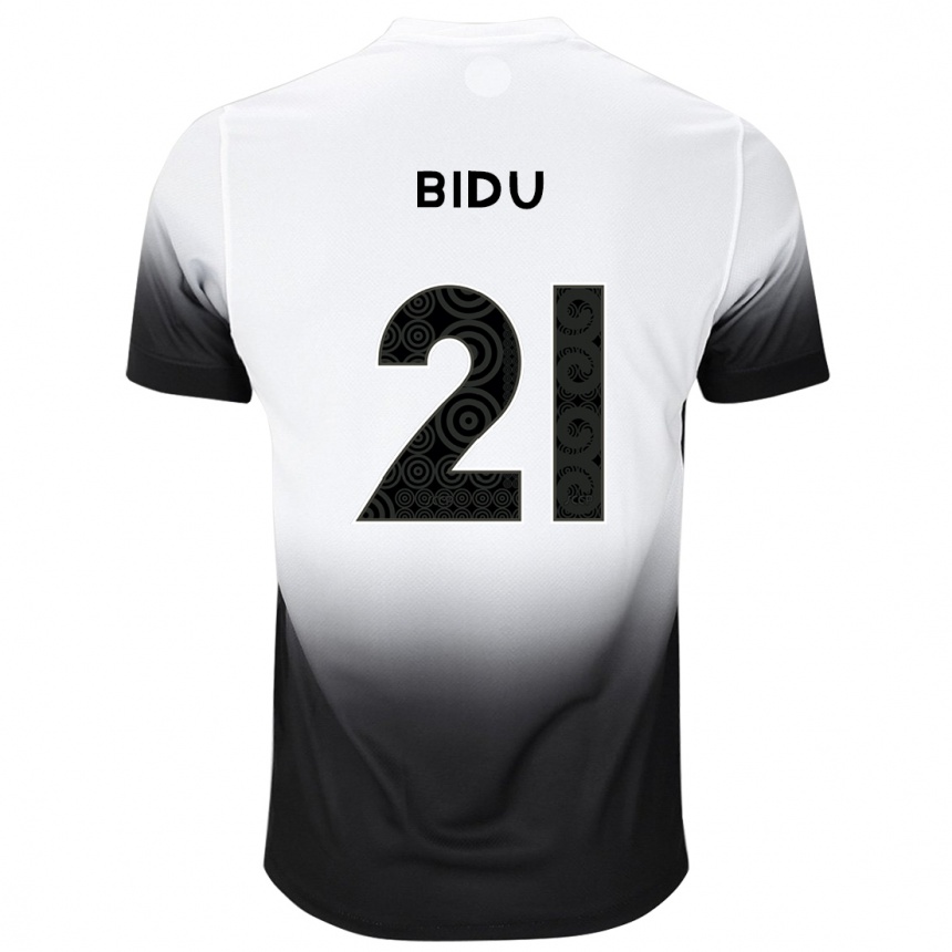 Enfant Football Maillot Matheus Bidu #21 Blanc Noir Tenues Domicile 2024/25