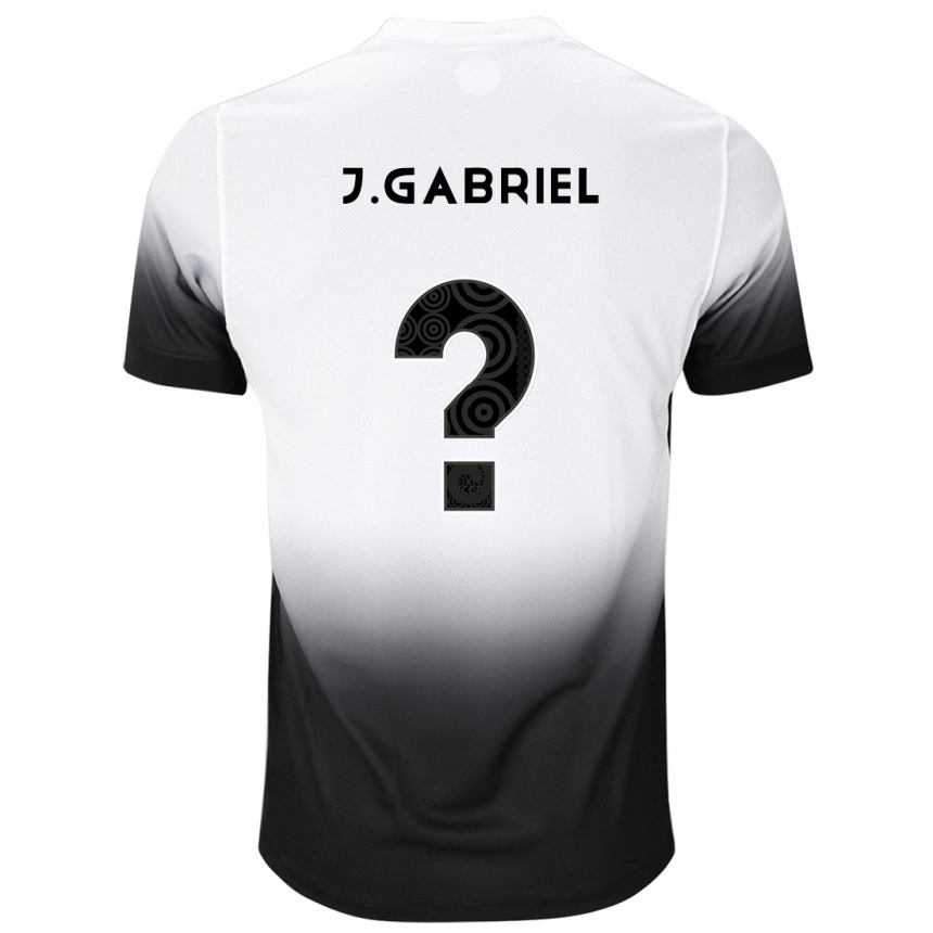 Enfant Football Maillot João Gabriel #6 Blanc Noir Tenues Domicile 2024/25