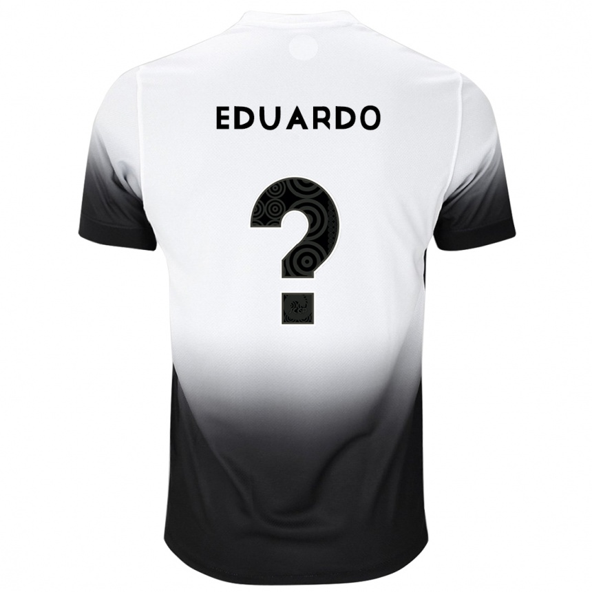 Enfant Football Maillot Luiz Eduardo #0 Blanc Noir Tenues Domicile 2024/25