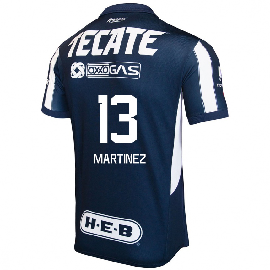 Enfant Football Maillot Jaziel Martínez #13 Bleu Rouge Blanc Tenues Domicile 2024/25