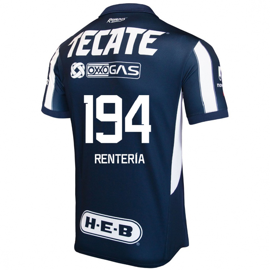 Enfant Football Maillot Ricardo Rentería #194 Bleu Rouge Blanc Tenues Domicile 2024/25