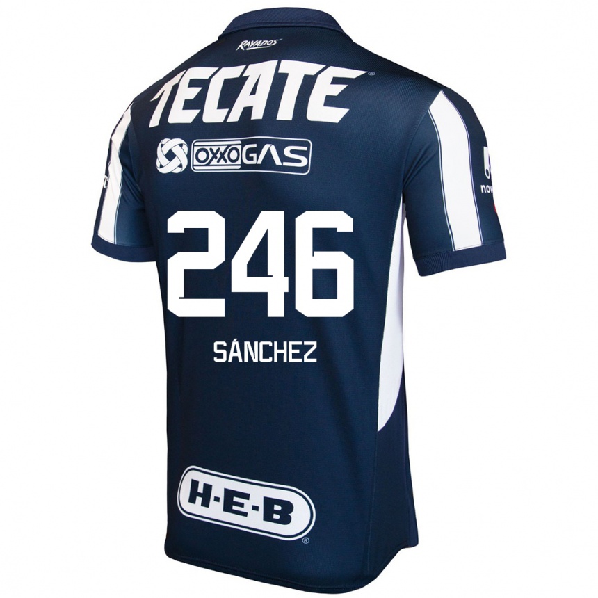 Enfant Football Maillot Diego Sánchez #246 Bleu Rouge Blanc Tenues Domicile 2024/25