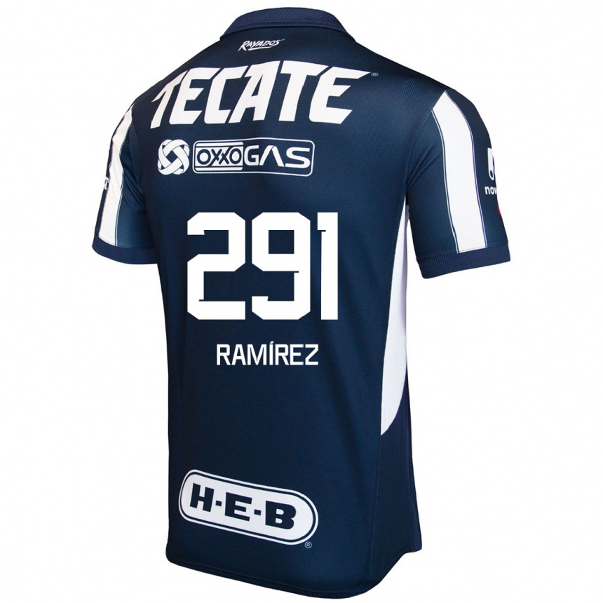 Enfant Football Maillot Fabián Ramírez #291 Bleu Rouge Blanc Tenues Domicile 2024/25