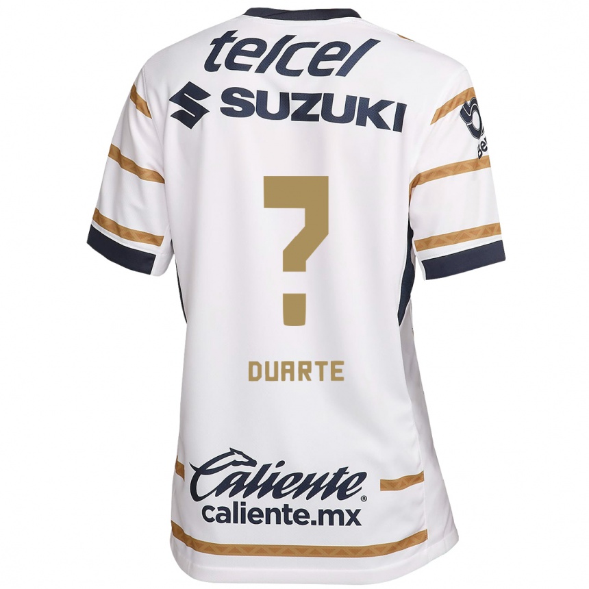 Enfant Football Maillot Rubén Duarte #0 Obsidienne Blanche Tenues Domicile 2024/25