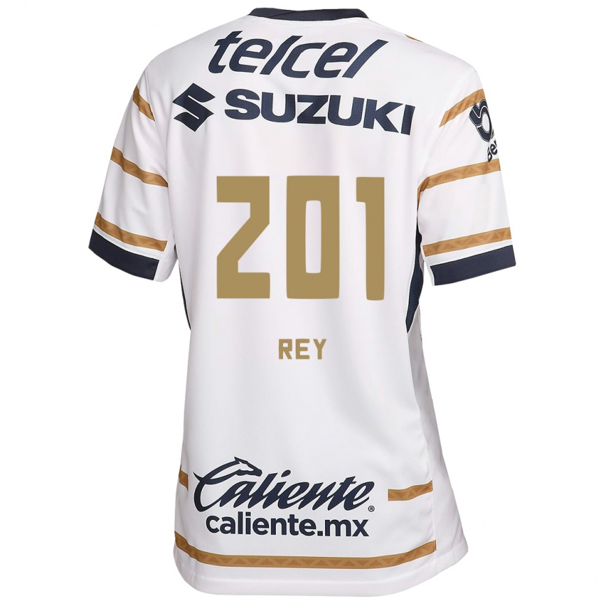 Enfant Football Maillot Santiago Rey #201 Obsidienne Blanche Tenues Domicile 2024/25