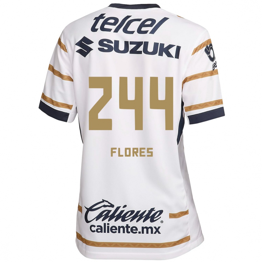 Enfant Football Maillot Jonathan Flores #244 Obsidienne Blanche Tenues Domicile 2024/25