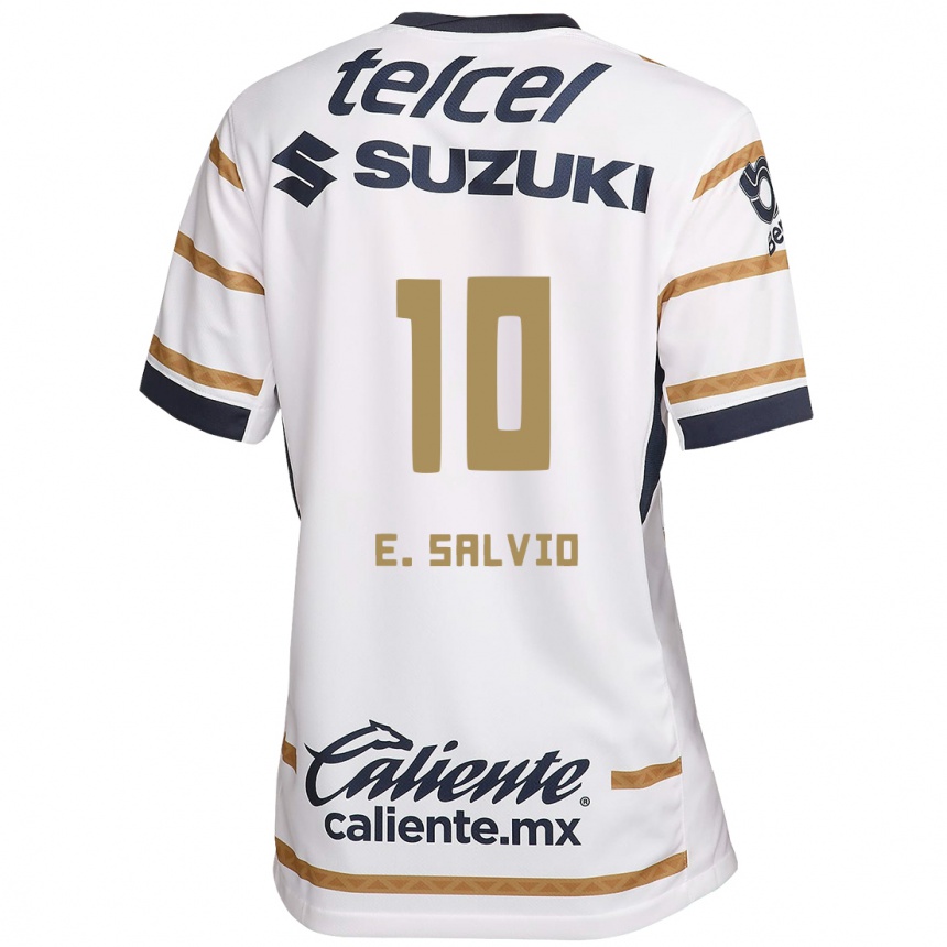 Enfant Football Maillot Eduardo Salvio #10 Obsidienne Blanche Tenues Domicile 2024/25