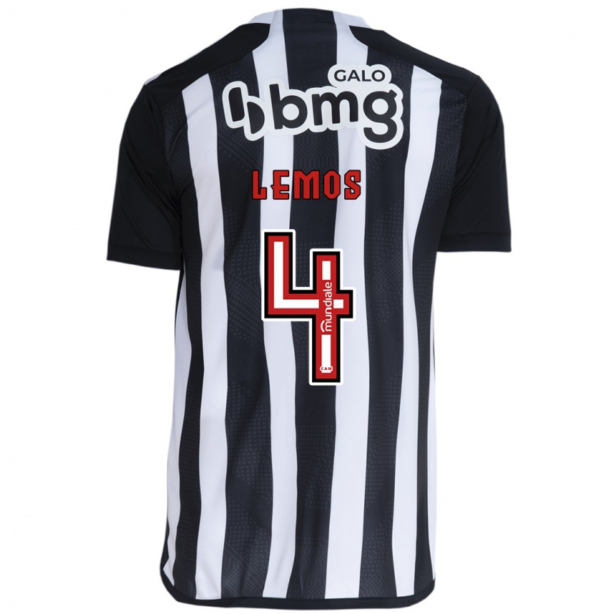 Enfant Football Maillot Mauricio Lemos #4 Blanc Noir Tenues Domicile 2024/25