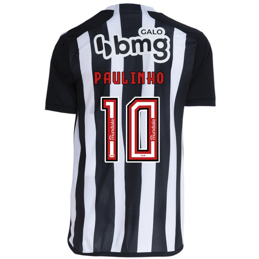 Enfant Football Maillot Paulinho #10 Blanc Noir Tenues Domicile 2024/25