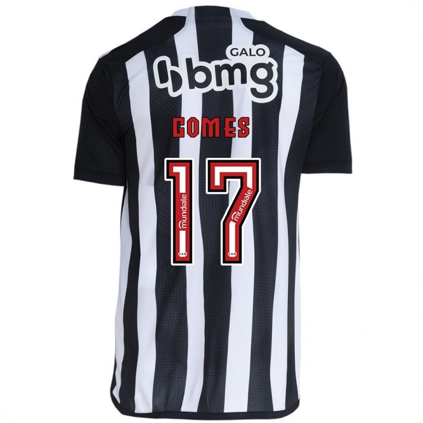 Enfant Football Maillot Igor Gomes #17 Blanc Noir Tenues Domicile 2024/25