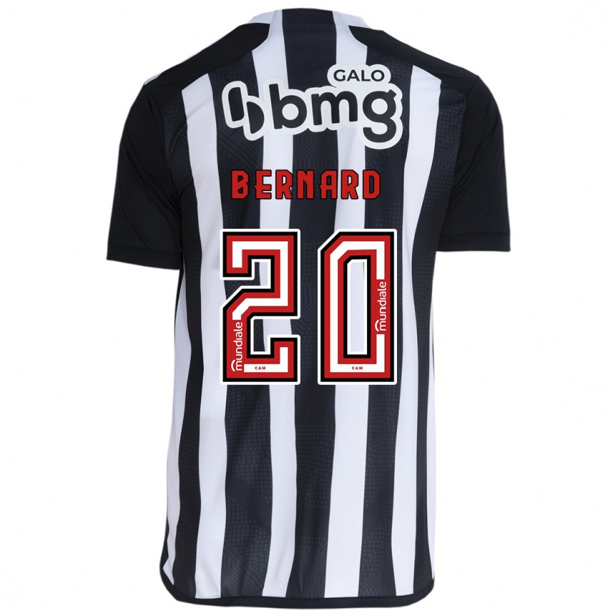 Enfant Football Maillot Bernard #20 Blanc Noir Tenues Domicile 2024/25