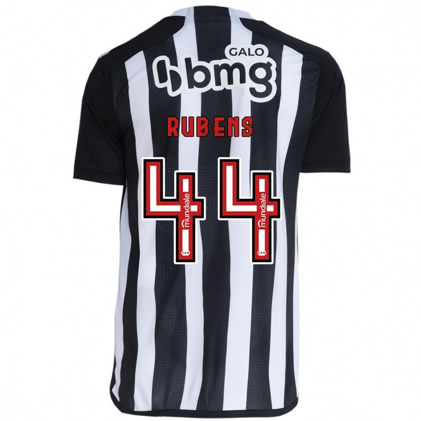 Enfant Football Maillot Rubens #44 Blanc Noir Tenues Domicile 2024/25