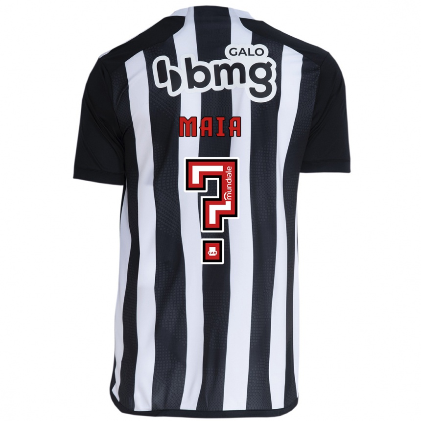 Enfant Football Maillot Caio Maia #0 Blanc Noir Tenues Domicile 2024/25