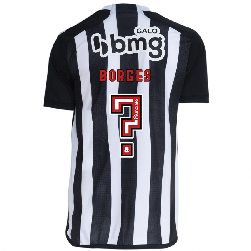 Enfant Football Maillot Léo Borges #0 Blanc Noir Tenues Domicile 2024/25