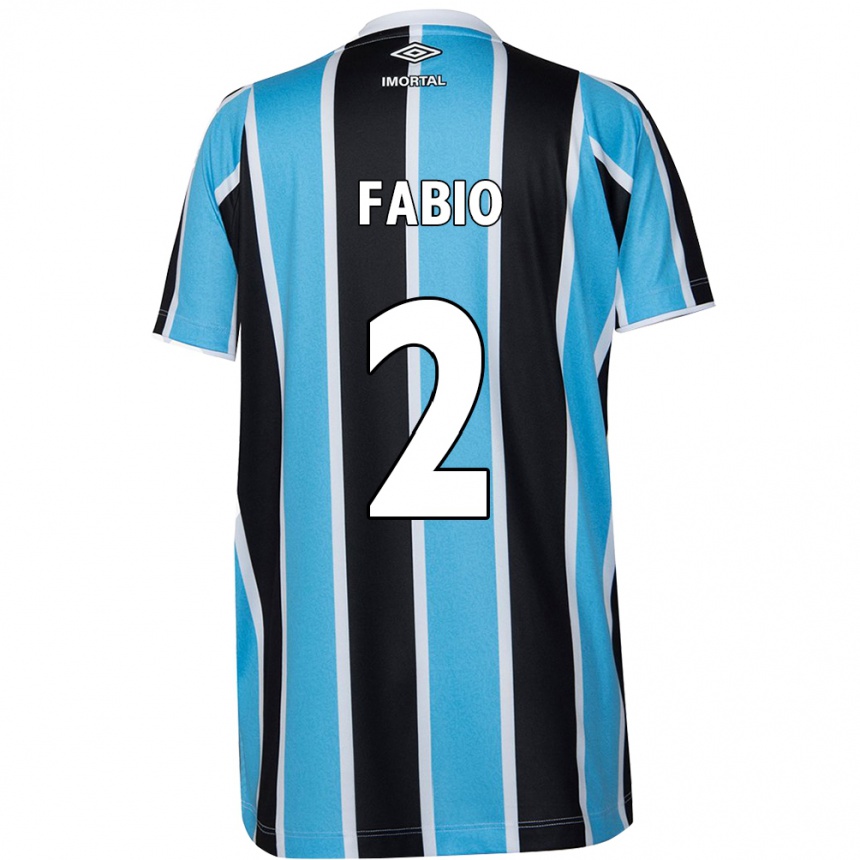 Enfant Football Maillot Fábio #2 Bleu Noir Blanc Tenues Domicile 2024/25