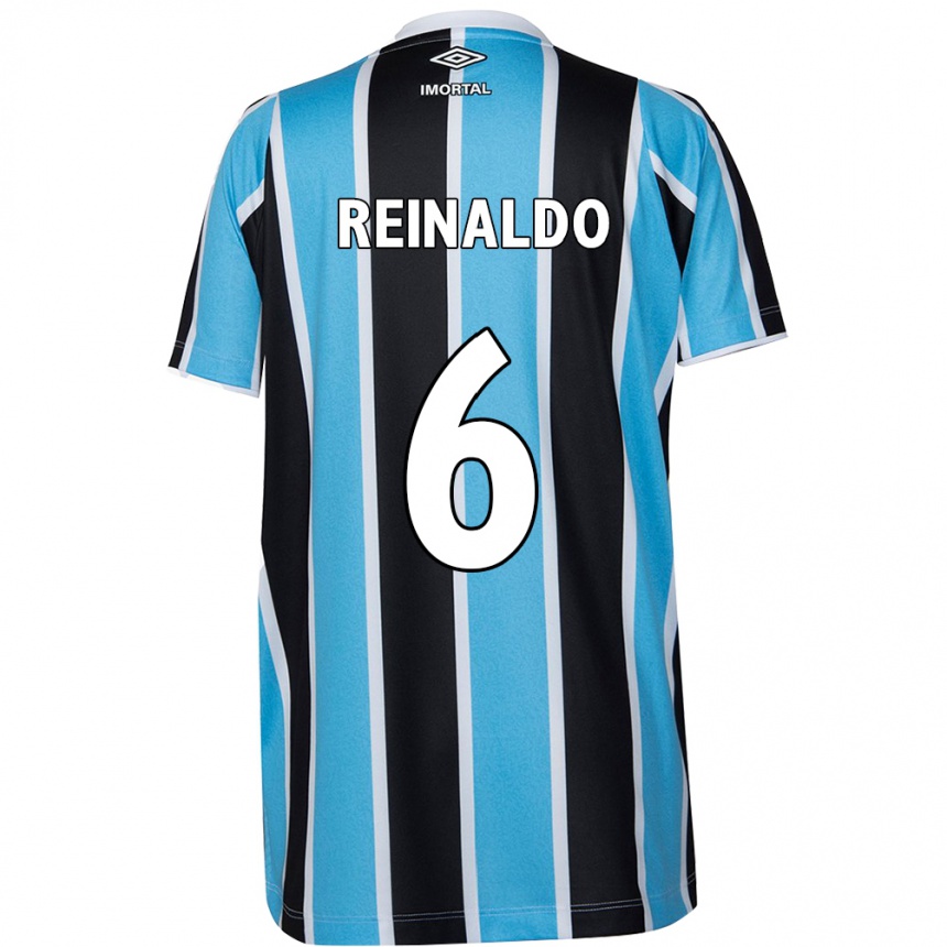 Enfant Football Maillot Reinaldo #6 Bleu Noir Blanc Tenues Domicile 2024/25