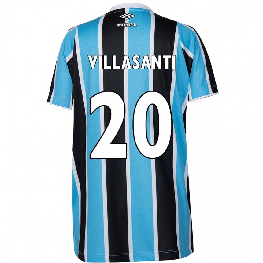 Enfant Football Maillot Mathías Villasanti #20 Bleu Noir Blanc Tenues Domicile 2024/25