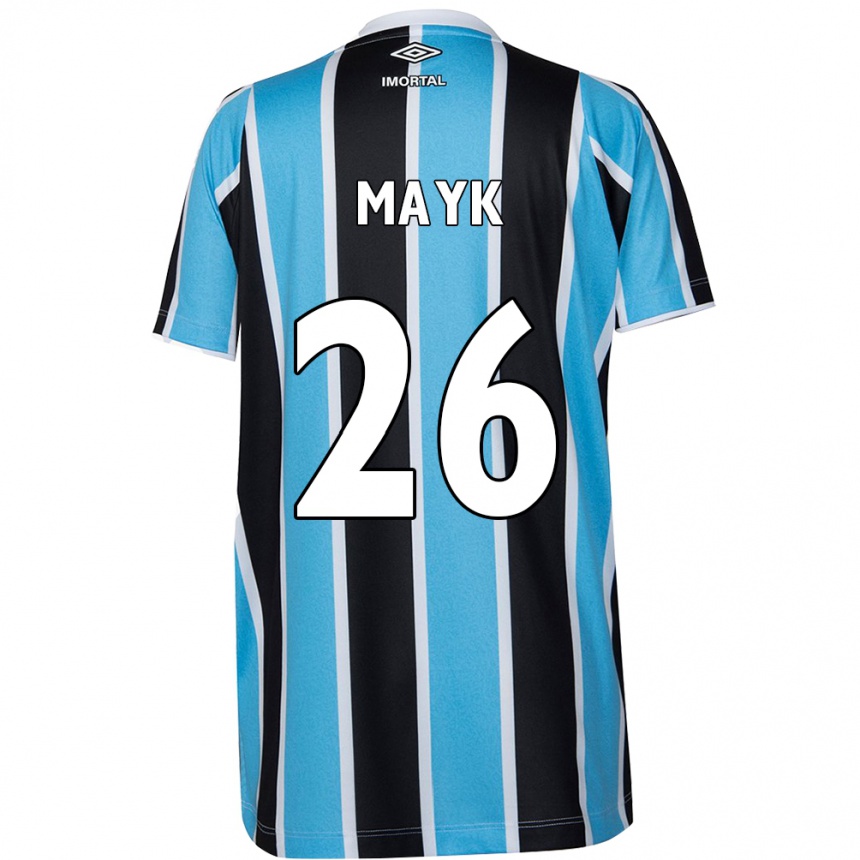 Enfant Football Maillot Mayk #26 Bleu Noir Blanc Tenues Domicile 2024/25