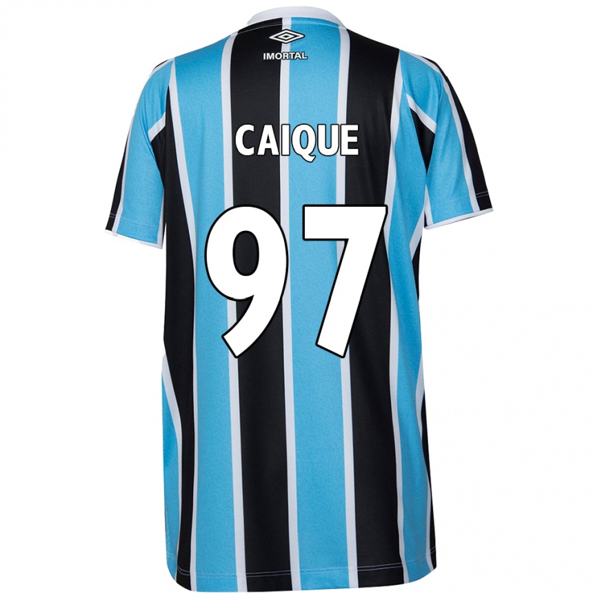 Enfant Football Maillot Caíque #97 Bleu Noir Blanc Tenues Domicile 2024/25