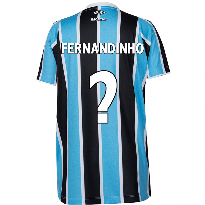 Enfant Football Maillot Fernandinho #0 Bleu Noir Blanc Tenues Domicile 2024/25