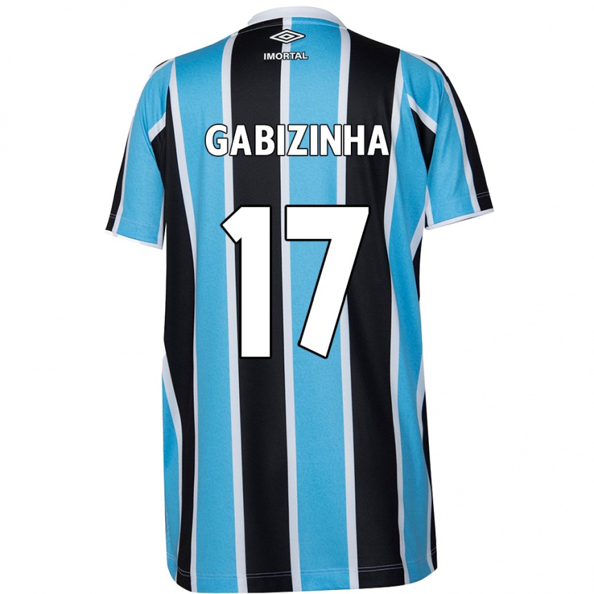 Enfant Football Maillot Gabizinha #17 Bleu Noir Blanc Tenues Domicile 2024/25