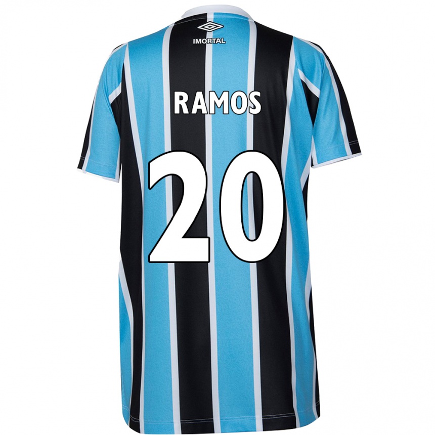 Enfant Football Maillot Mónica Ramos #20 Bleu Noir Blanc Tenues Domicile 2024/25