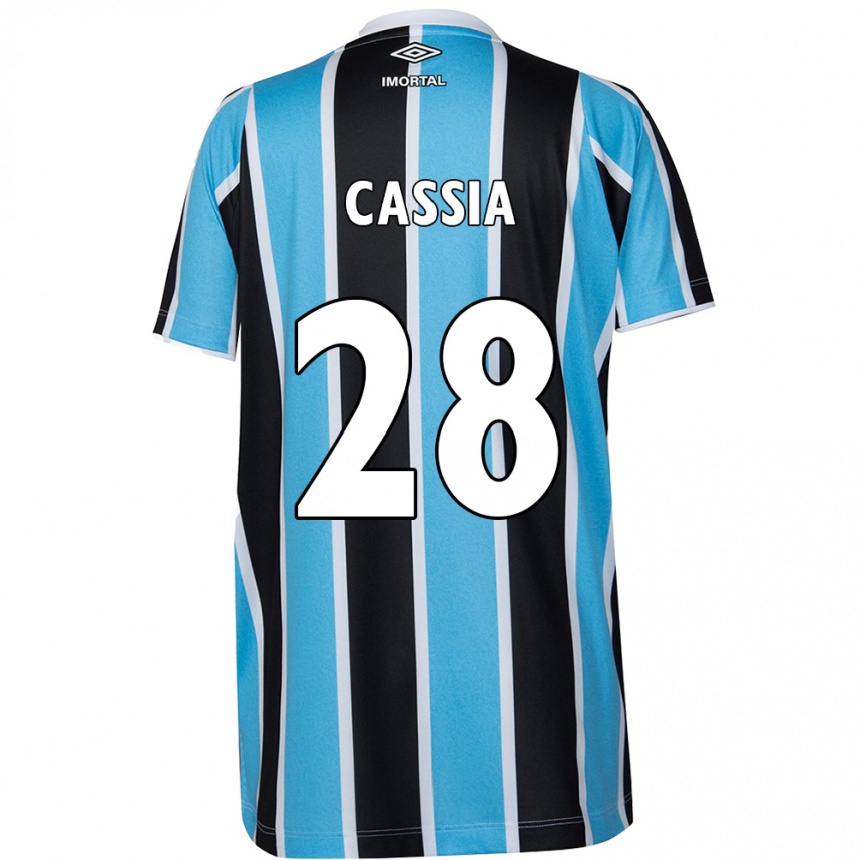 Enfant Football Maillot Cássia #28 Bleu Noir Blanc Tenues Domicile 2024/25