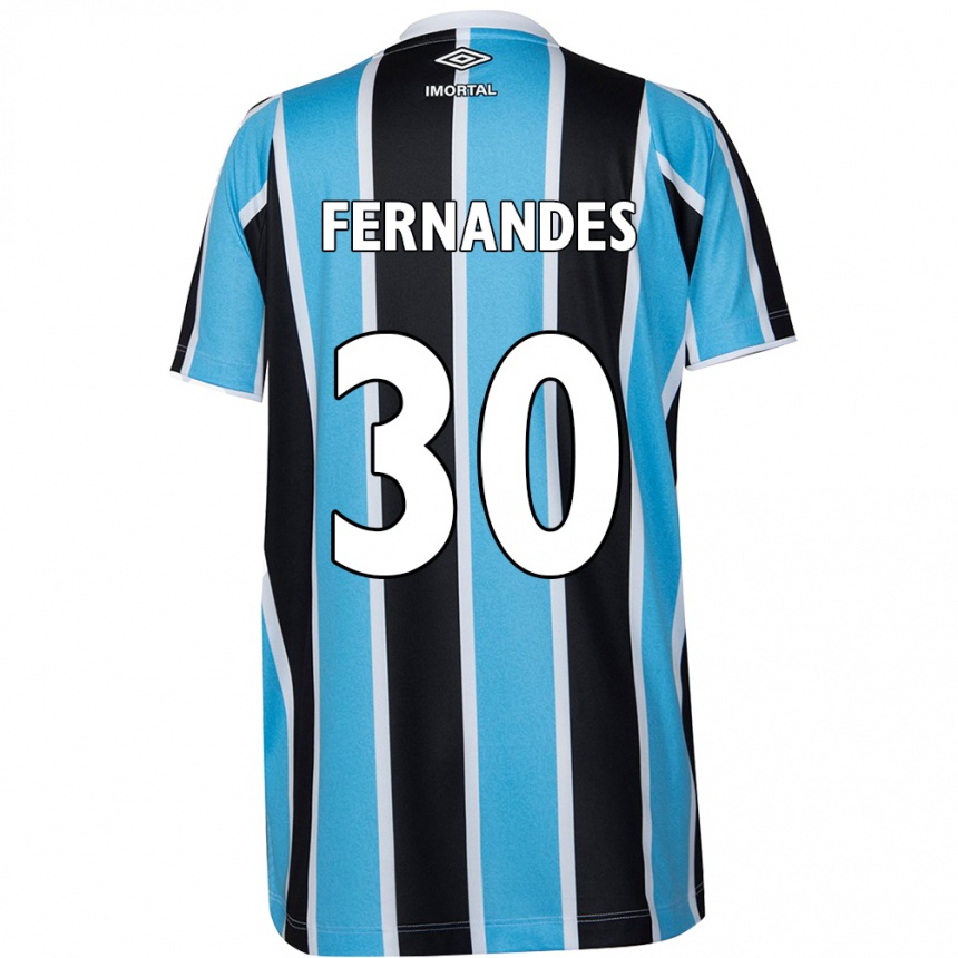 Enfant Football Maillot Raquel Fernandes #30 Bleu Noir Blanc Tenues Domicile 2024/25