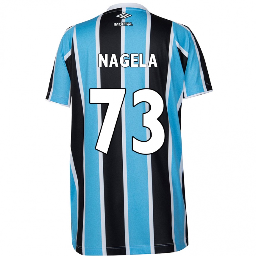 Enfant Football Maillot Nágela #73 Bleu Noir Blanc Tenues Domicile 2024/25