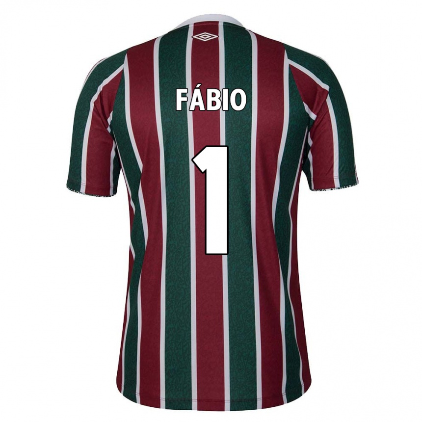 Enfant Football Maillot Fábio #1 Vert Marron Blanc Tenues Domicile 2024/25