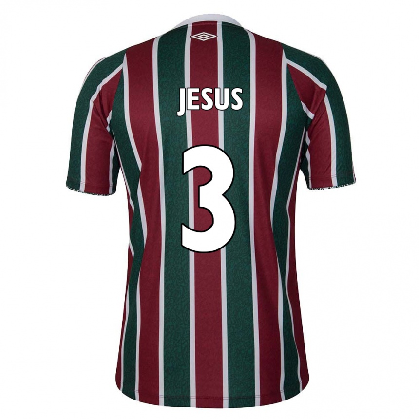 Enfant Football Maillot Alexandre Jesus #3 Vert Marron Blanc Tenues Domicile 2024/25