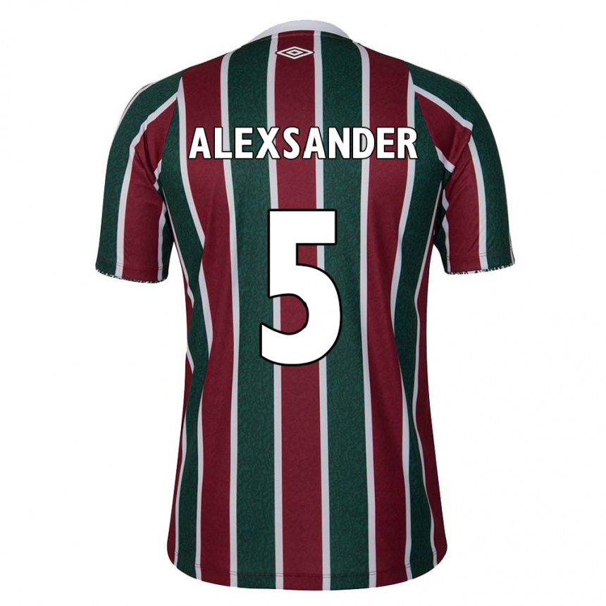 Enfant Football Maillot Alexsander #5 Vert Marron Blanc Tenues Domicile 2024/25