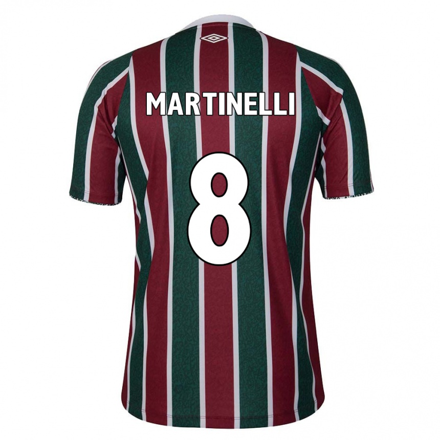 Enfant Football Maillot Martinelli #8 Vert Marron Blanc Tenues Domicile 2024/25