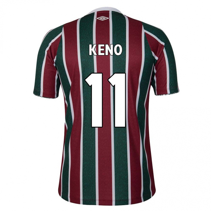 Enfant Football Maillot Keno #11 Vert Marron Blanc Tenues Domicile 2024/25