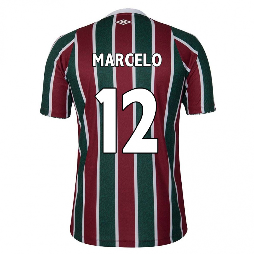 Enfant Football Maillot Marcelo #12 Vert Marron Blanc Tenues Domicile 2024/25