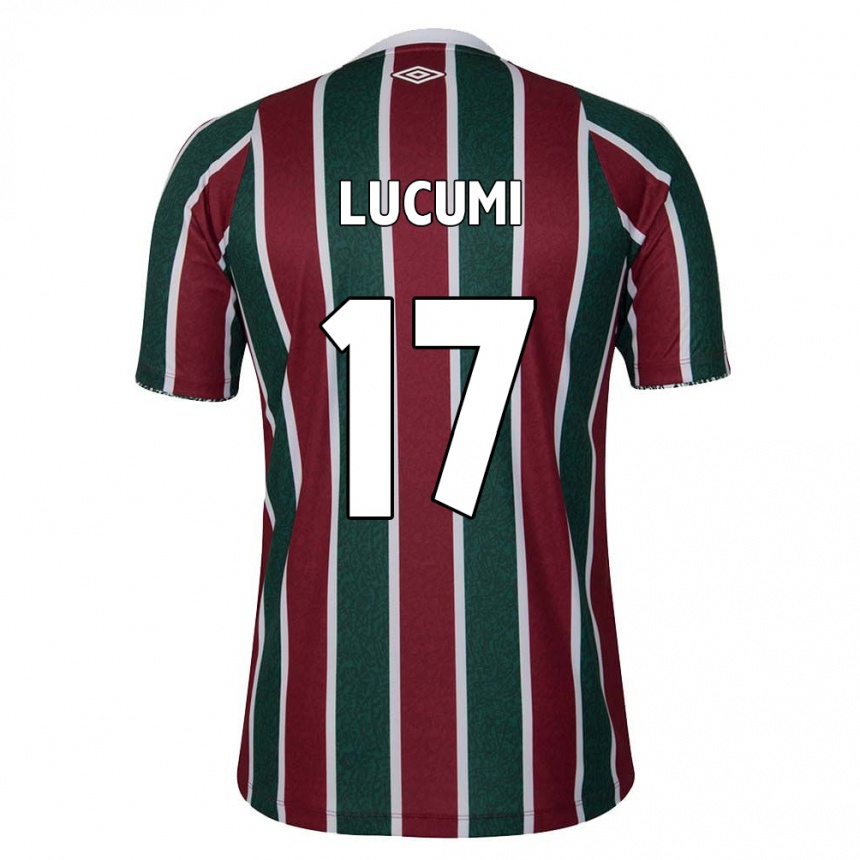 Enfant Football Maillot Jan Lucumi #17 Vert Marron Blanc Tenues Domicile 2024/25