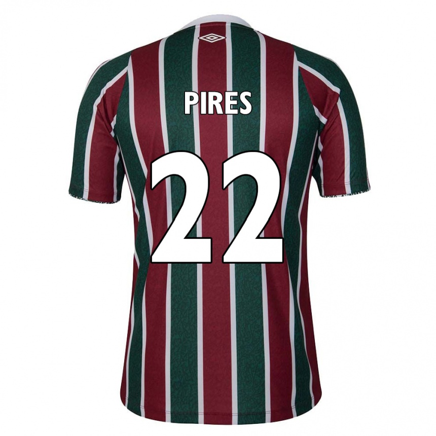 Enfant Football Maillot Gabriel Pires #22 Vert Marron Blanc Tenues Domicile 2024/25