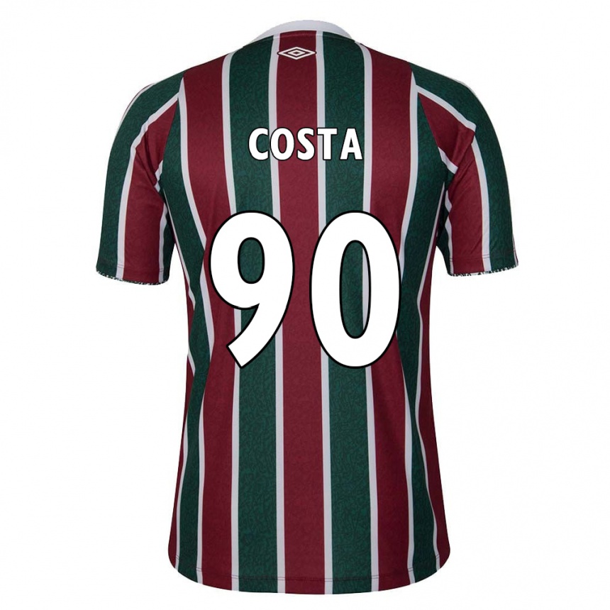 Enfant Football Maillot Douglas Costa #90 Vert Marron Blanc Tenues Domicile 2024/25