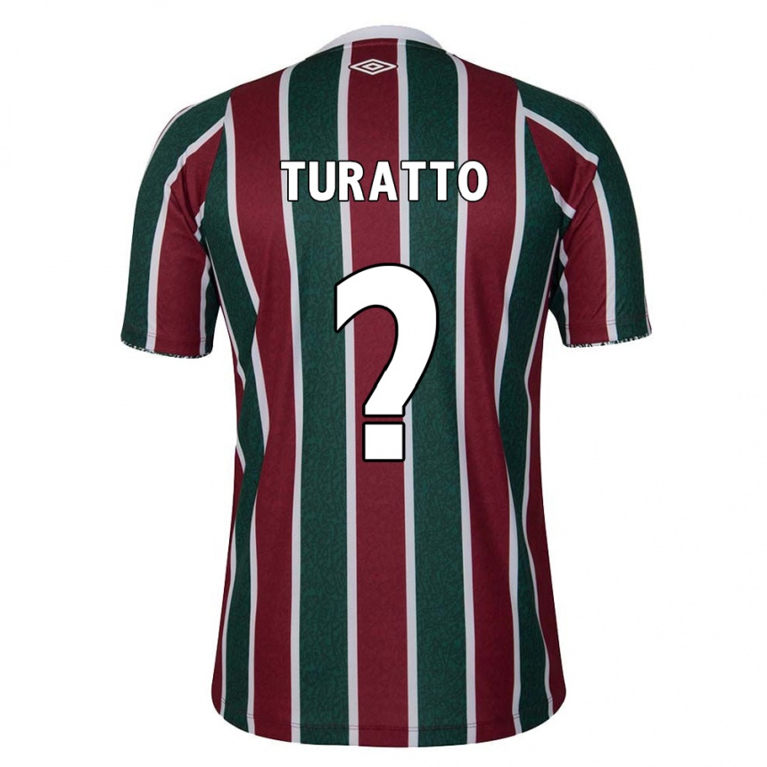 Enfant Football Maillot Luiz Turatto #0 Vert Marron Blanc Tenues Domicile 2024/25