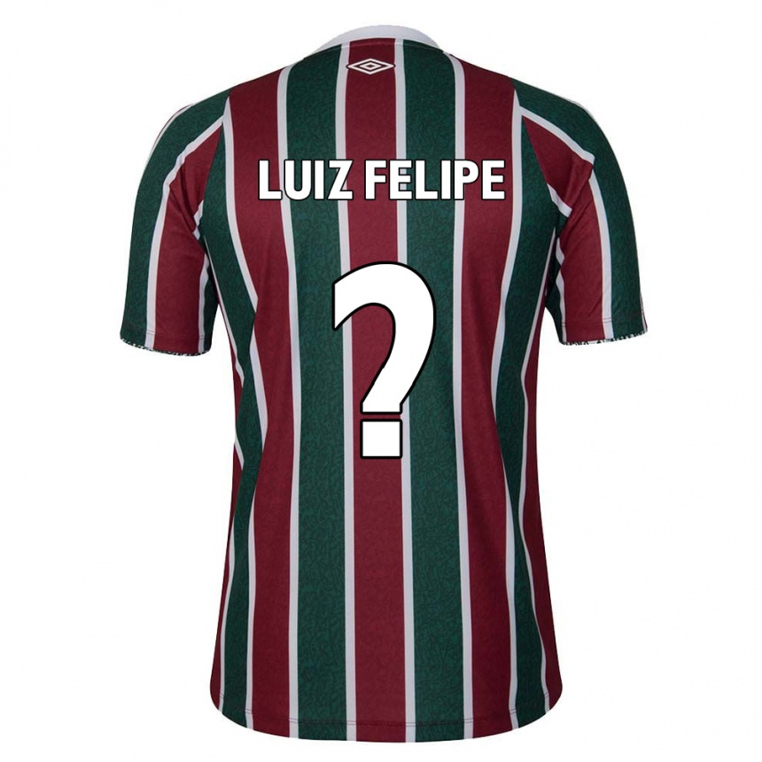 Enfant Football Maillot Luiz Felipe #0 Vert Marron Blanc Tenues Domicile 2024/25