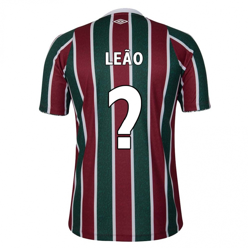 Enfant Football Maillot Caio Leão #0 Vert Marron Blanc Tenues Domicile 2024/25