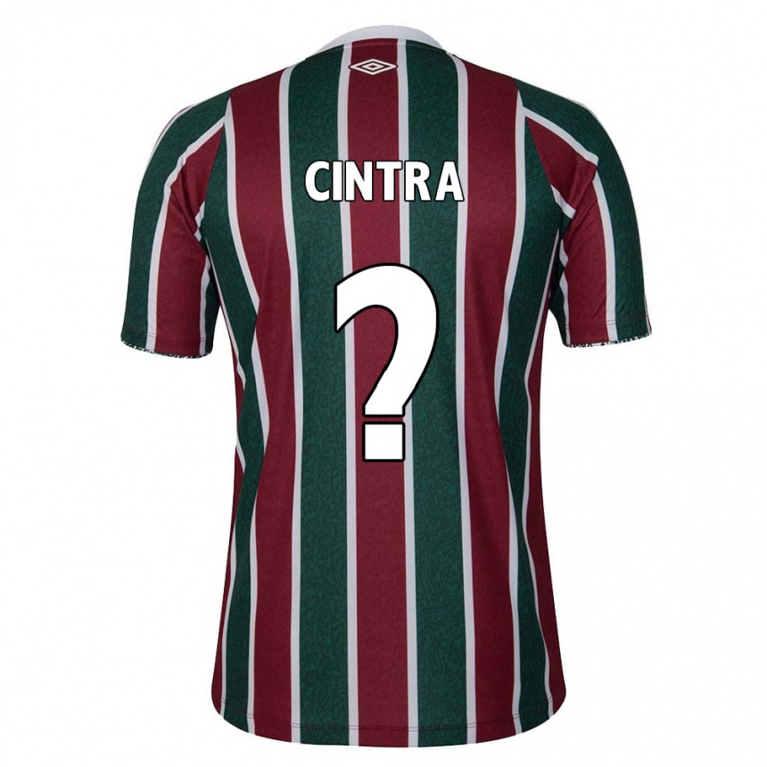 Enfant Football Maillot Gustavo Cintra #0 Vert Marron Blanc Tenues Domicile 2024/25