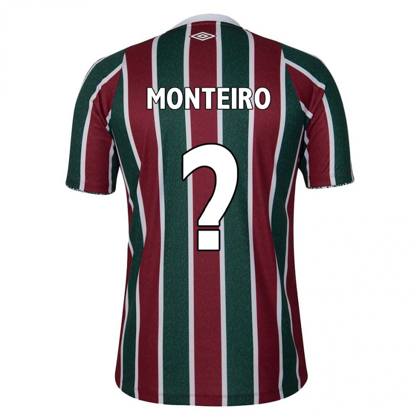 Enfant Football Maillot Rafael Monteiro #0 Vert Marron Blanc Tenues Domicile 2024/25