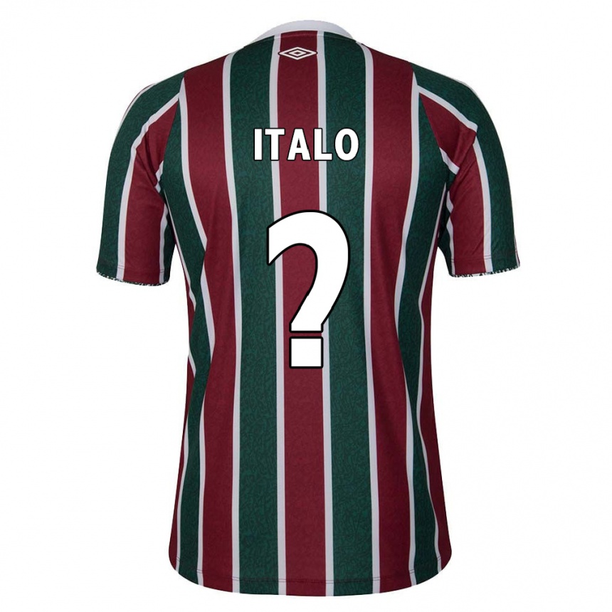 Enfant Football Maillot Italo #0 Vert Marron Blanc Tenues Domicile 2024/25