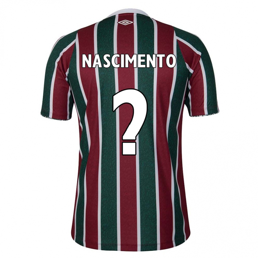 Enfant Football Maillot Hiago Nascimento #0 Vert Marron Blanc Tenues Domicile 2024/25