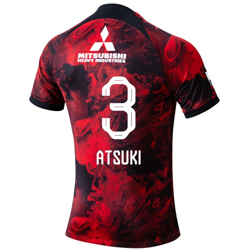 Enfant Football Maillot Atsuki Ito #3 Rouge Noir Tenues Domicile 2024/25