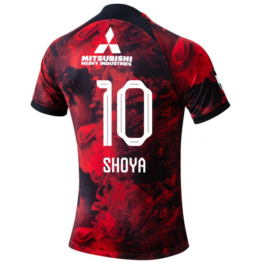 Enfant Football Maillot Shoya Nakajima #10 Rouge Noir Tenues Domicile 2024/25